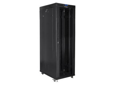 Комуникационен шкаф Lanberg rack cabinet 19' free-standing 42U/800x1000 (flat pack) with glass door lcd black v2