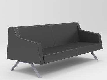 Диван триместен ПИРОТ KUKA 03 - сниман отдясно, сив цвят