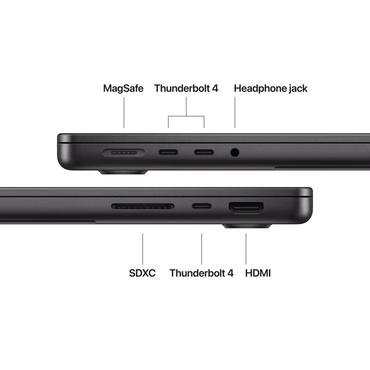 Лаптоп Apple 14-inch MacBook Pro: Apple M5 chip with 10-core CPU and 10-core GPU, 16GB, 512GB SSD - Space Black