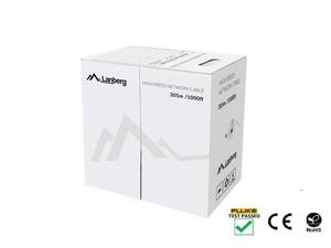 Кабел Lanberg LAN cable CAT.6 utp 305m solid cu grey fluke passed