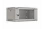 Комуникационен шкаф Lanberg rack cabinet 19' wall-mount 4U/540x350 (flat pack) with glass door grey