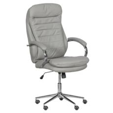 Директорски стол ВЕНЦИСЛАВ - сив цвят, еко кожа