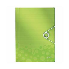 Папка с ластик и 3 капака Leitz WOW зелена