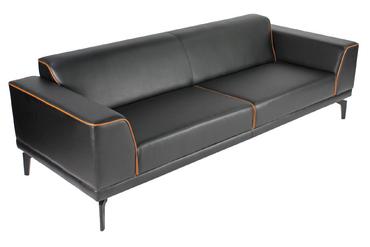 Триместен диван САМУИЛ SOLO 03 - снимка отгоре, черен цвят