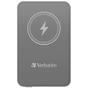 Външна батерия Verbatim MCP-5GY Power Pack 5000 mAh with UBS-C® PD 20W / Magnetic Wireless Charging 15W Grey