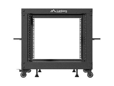 Комуникационен шкаф Lanberg open rack 19' 9U 600x600-1100 adjustable black