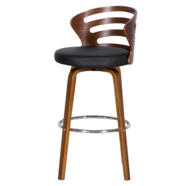 Бар стол АЛИС-дървени крака, с ринг за крака