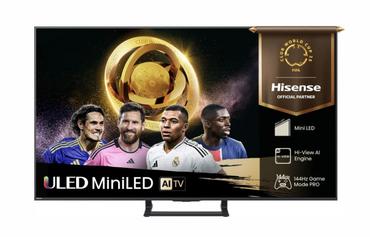 Телевизор Hisense 55' E8Q, 4K Ultra HD 3840x2160, ULED, Quantum Dot,144 Hz,HDR 10+, HLG, Dolby Vision, DTS Virtual X, Smart TV, WiFi, Light Sensor, BT, Anyview Cast, 4xHDMI, 2xUSB, LAN, CI+, DVB-T2/C/S2, Singale Stand, Black