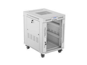 Комуникационен шкаф Lanberg rack cabinet 19' free-standing 15U/600x800 (flat pack) with glass door lcd grey v2