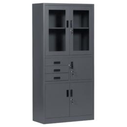 Архивен шкаф BTL EJ с 4 отделения 185х90х40 см- снимка отпред, затворен, празен