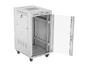 Комуникационен шкаф Lanberg rack cabinet 19' free-standing 22U/600x800 (flat pack) with glass door lcd grey v2