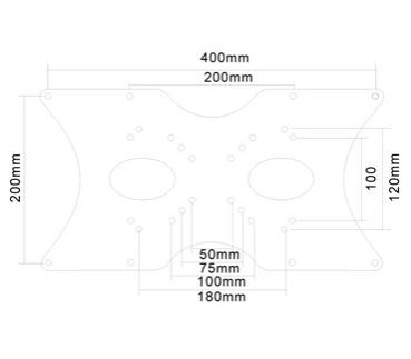 Аксесоар Neomounts by Newstar VESA Conversion Plate - VESA 75/100 - 200x100, 200x200, 400x200