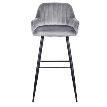 Бар стол ВЕРОНИКА- сива дамаска, мек