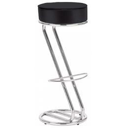 Бар стол ЗЕТА- черен цвят еко кожа