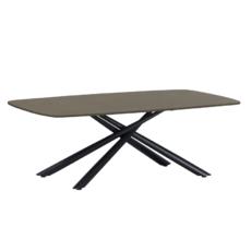 Холна маса БЕНИТА- бежов цвят плот от закалено стъкло