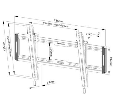 Стойка Neomounts by Newstar Screen Wall Mount (tilt, VESA 600x400)