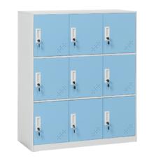 Метален гардероб детски BTL К с 9 отделения 109x90x40 см- сниман отстрани, затворени врати