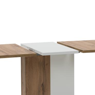 Трапезна маса ДАРА- разтегателна маса, в цвят дърво и бял