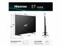 Телевизор Hisense 43' E7Q, 4K Ultra HD 3840x2160, QLED, Quantum Dot, HDR 10+, HLG, Dolby Vision, Light Sensor, Smart TV, WiFi 5GHz, WiFi Direct, BT, Anyview Cast, 3xHDMI, 2xUSB, LAN, CI+, DVB-T2/C/S2, Black