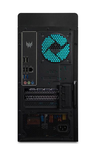 Настолен компютър Acer Predator PO3-655, Intel Core i5-14400F(up to 4.70GHz, 20MB), 32GB DDR5 5600MHz (2*16GB ), 1024GB SSD, NVIDIA GeForce RTX 4060 Ti 8GB GDDR6, 1*USB  3.2 Gen 2, 4*USB 2.0, 1*USB 3,2 Gen2x2, Type-C, Audio jacks, WLAN 6E,AX & BT6E, 500W,