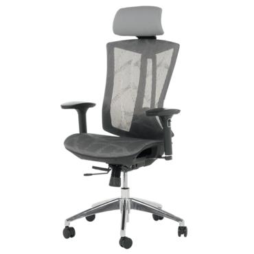 Дирексторски стол ЛУСИЯ- сив цвят, меш, мрежа