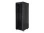 Комуникационен шкаф Lanberg rack cabinet 19' free-standing 37U/800x1000 (flat pack) with glass door lcd black v2
