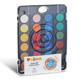 Бои акварелни Primo 24 цвята капак палитра