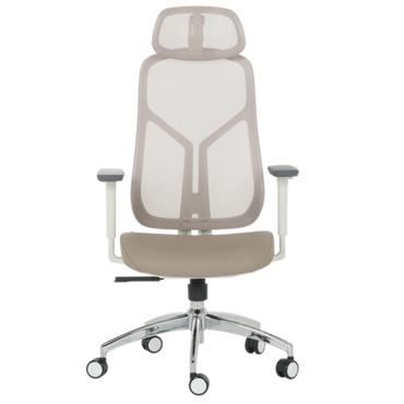 Директорски стол АНГЕЛА- бежов, дамаска, меш