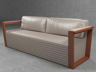 Диван триместен ДРАМА NORMA 03- сниман отдясно, бял цвят на дивана