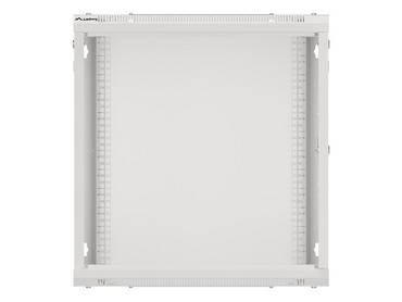 Комуникационен шкаф Lanberg rack cabinet 19' wall-mount 12U/600x600 for self-assembly with metal door grey (flat pack)