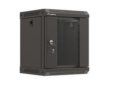 Комуникационен шкаф Lanberg rack cabinet 10' wall-mount 6U/300x300 (flat pack) with glass door black