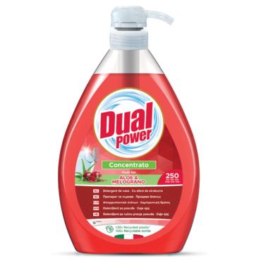 Препарат за миене на съдове Dual Power 1 л, с аромат на нар, част от Комплекта Dual Power
