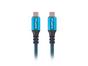 Кабел Lanberg USB-C(M) -> USB-C (M) 4.0 cable 0.5m 100W 8K 30Hz Black-Blue