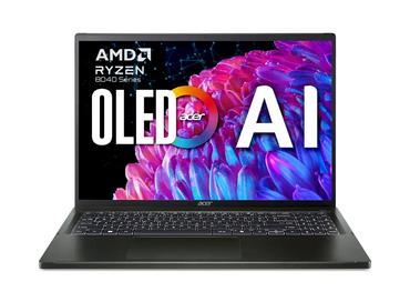 Лаптоп Acer Swift Edge SFE16-44-R72Z, AMD Ryzen 7 8840U with Personal AI(up to 5.1GHz, 16MB), 16' 3.2K OLED 120Hz, WQXGA+(3200x2000), 32GB LPDDR5, 1024GB PCIe NVMe SSD, AMD Radeon, Micro SD reader, QHD cam+mic, FPR, WiFi 6E, BT, KB Backlit, Win 11 Home, B