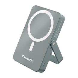 Външна батерия Verbatim Charge 'n' Go Power Bank with Stand Magnetic Wireless 10000mAh Grey