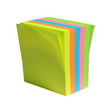 Самозалепващи листчета 76х76мм неон 400л