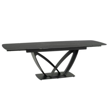 Трапезна маса ТЕМИРА разтегателна- разтегнат, черен цвят керамира