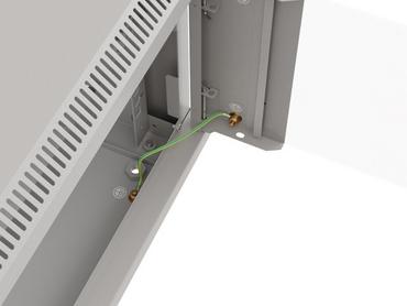 Комуникационен шкаф Lanberg rack cabinet 19' wall-mount 6U/540x350 (flat pack) with glass door grey
