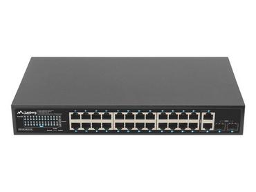 Комутатор Lanberg switch 24x 1GB poe+/2x GB 2x sfp rack 19' gigabit ethernet 250w