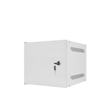 Комуникационен шкаф Lanberg rack cabinet 10” wall-mount 4U / 280x310 for self-assembly (flat pack) with metal door, grey