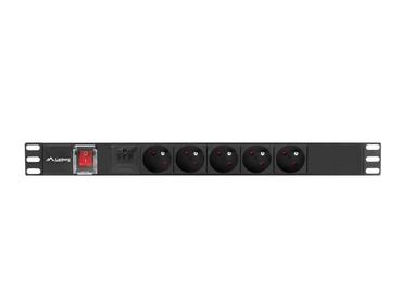 Разклонител Lanberg power distribution unit (pdu) 19' 1U 10a 2m 5x french outlets black c14