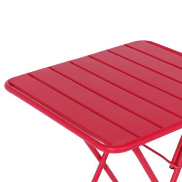 Сгъваема градинска маса РУБИНА- червен плот