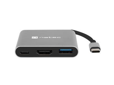 Докинг станция Natec USB-C Multiport Adapter 3 in 1 Fowler MINI USB 3.0, HDMI 4K, USB-C PD