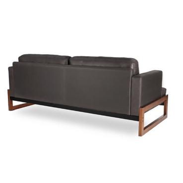 Диван триместен ГАБРА ADL 03 - снимка на гърба, кафяв на цвят