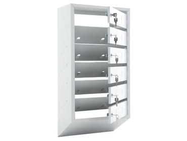 Пощенска кутия PMT PB 6C KL- сива, със 6 отворени клетки