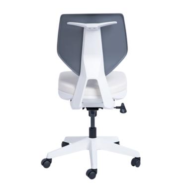 Работен стол ГЕРАНА ЛУКС - снимка отзад, бяла база