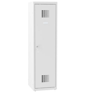 Метален гардероб FRT с 1 отделение 145х40х50 см - сниман в профил, затворена врата, сив