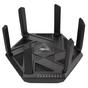 Рутер Asus Gaming Wireless Router, RT-AXE7800, AXE7800, Tri-Band, Quad-Core 1.7GHz CPU, 256MB/512MB Flash/RAM, 2.5G port, AiProtection Pro, Adaptive QoS, VPN Fusion, Instant Guard, IPTV, OFDMA, MU-MIMO, Beamforming, Link Aggregation, AiMesh, Black