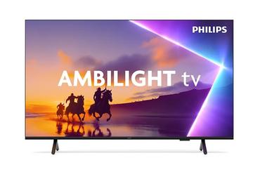 Телевизор Philips 55PUS8510/12, 55' 4K Ultra HD QLED, 3840x2160p, DVB-T/T2/T2-HD/C/S/S2, 60Hz, Ambilight 3, Pixel Precise UHD, 90% DCI, HDR+, Titan OS, Dolby Atmos, Dolby Digital, VRR, 3*HDMI, 2*USB, 802.11ac, 20W RMS, Black
