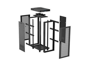 Комуникационен шкаф Lanberg rack cabinet 19' free-standing 32U/600X1000 (FLAT PACK) with mesh door LCD black